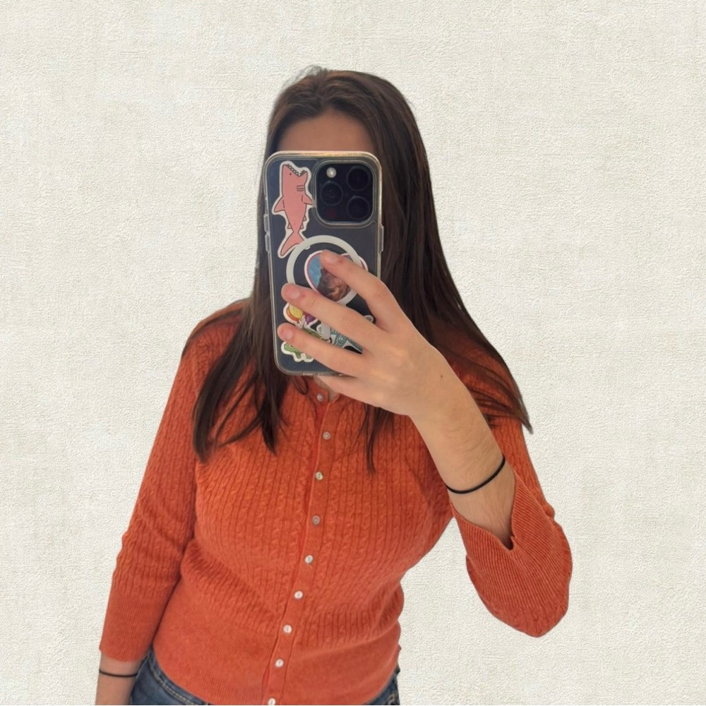 Tyler Boe Rust Button-Up Cardigan